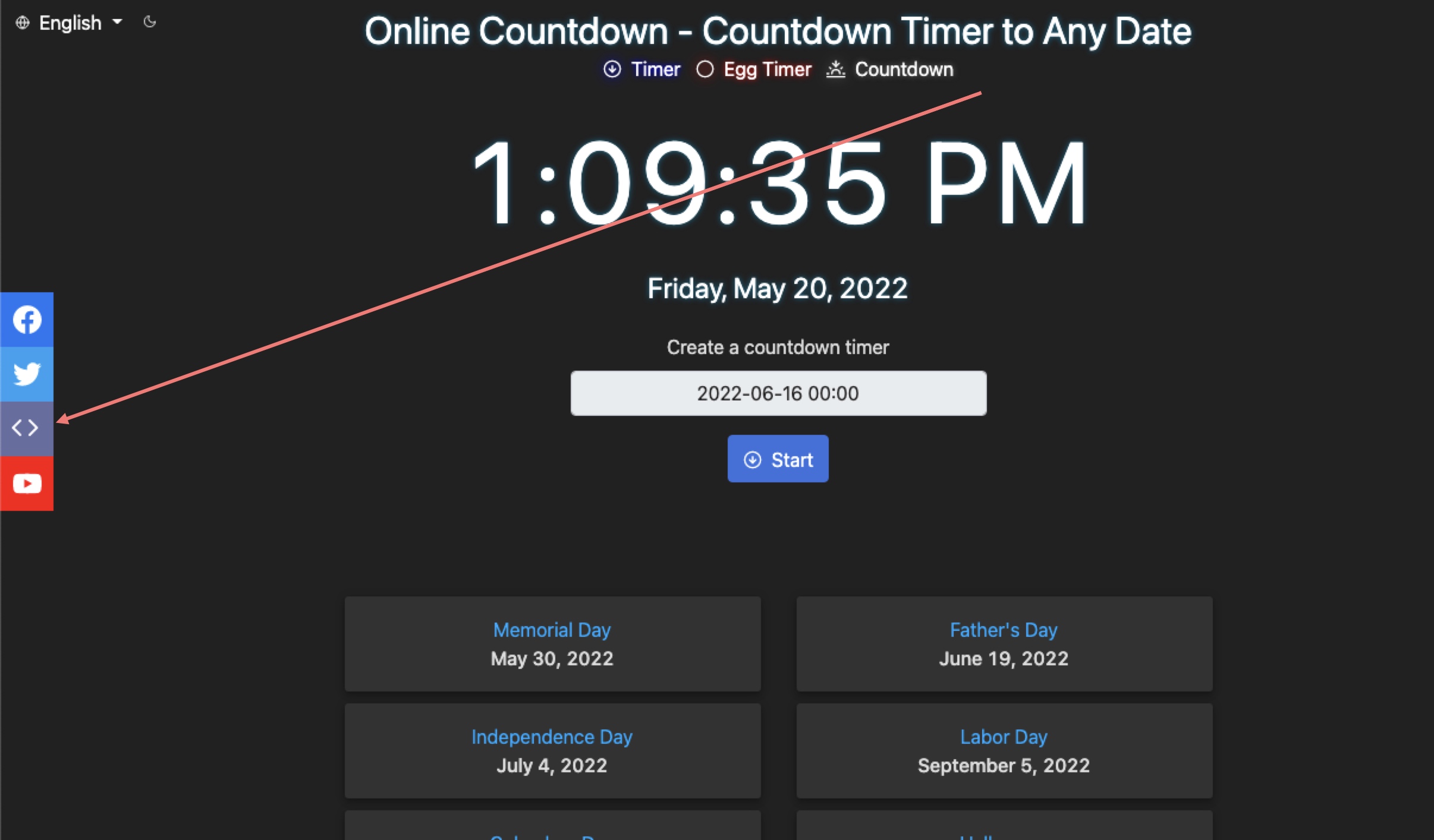 Countdown Timer to Any Date