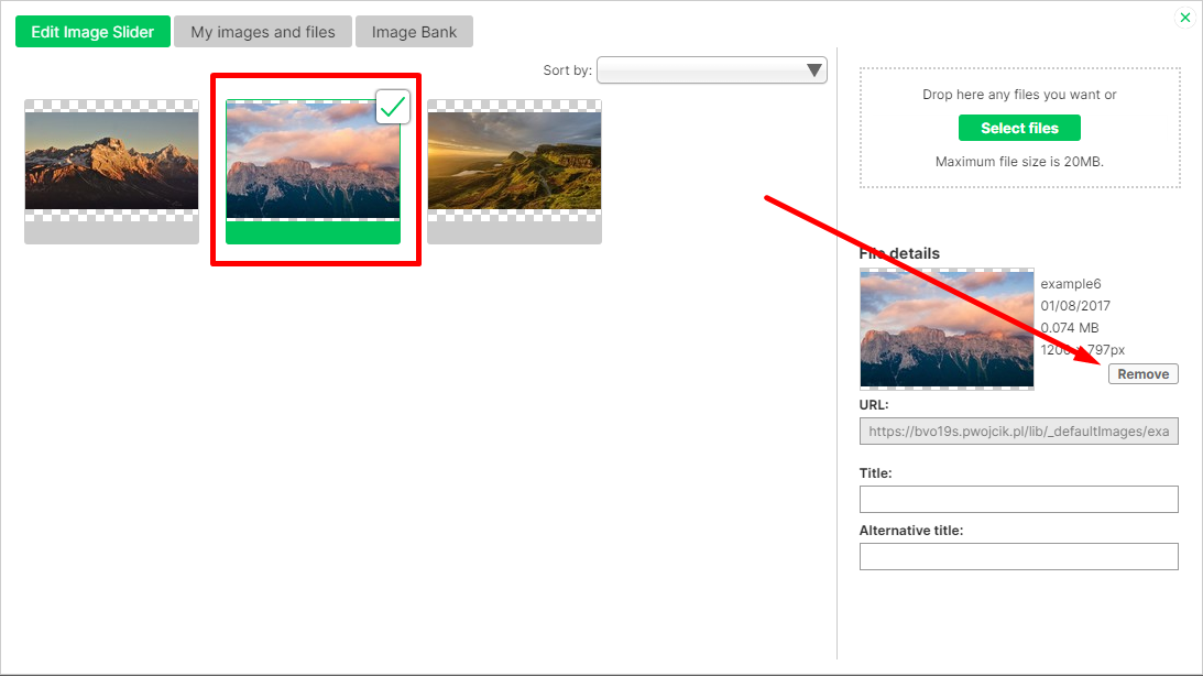 Knowledge base - Slider