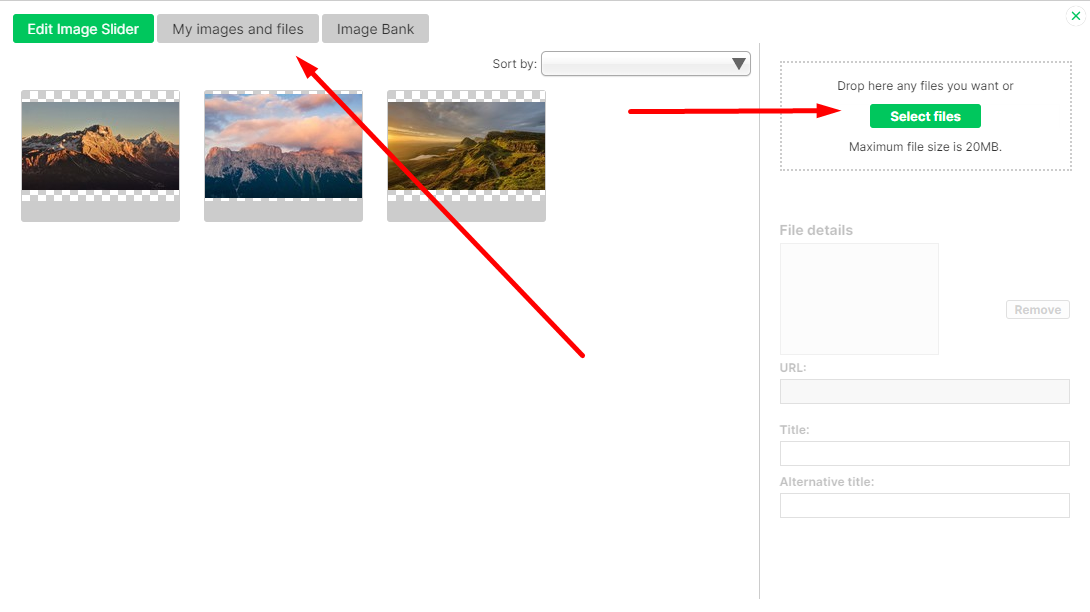 Knowledge base - Slider